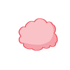 Little Cute Pink Cloud Sticker - Transparant PNG - For planners, journals, digital stickers, kids sticker sheet, and Weather themes