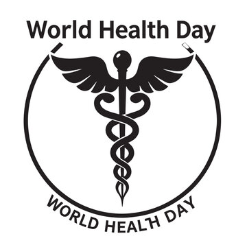 A gold caduceus medical symbol vector featuring a winged snake emblem for healthcare and pharmacy hospital logo design