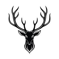 large deer antler silhouette