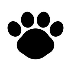 Paw icon. Dog, cat paw icon. Zoo, vet logo element. Paw print vector symbol.