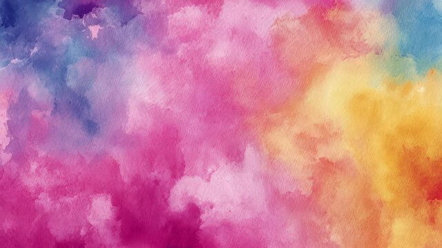 Holi Festival Color Powder Abstract Loop Background with Vibrant Paint Splash 4K