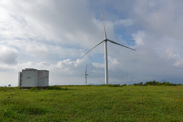 Wind power generation on the mountain