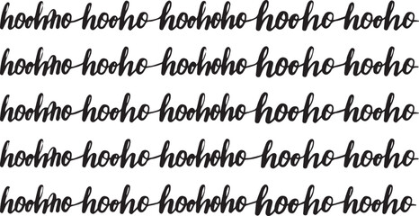 Fototapeta premium Festive Christmas HoHoHo Santa Claus Laugh Pattern with vector illustration