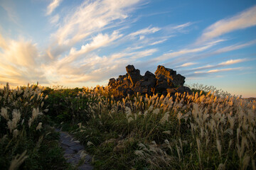 The scenery of Kutsugata Cape, Rishiri Island, Hokkaido, Japan