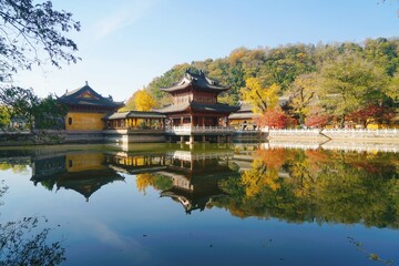 Fototapeta premium Pavilion @ Jiao Mountain Scenic Area, City of Zhenjiang, China
