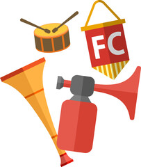 Soccer Flat Icon Set