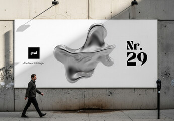 Outdoor advertising billboard mockup