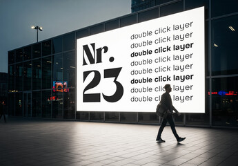 Outdoor advertising billboard mockup
