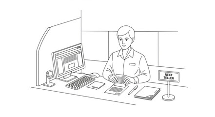 Man Working on Sound Mixing Board.