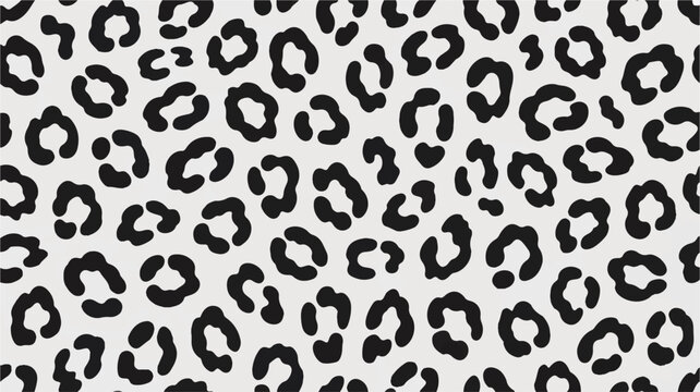black leopard spots on gray background seamless pattern