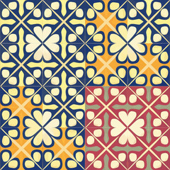 Fototapeta premium vector illustration hires Collection of High-Resolution Abstract Seamless ornament Patterns with Diverse Designs and Textures