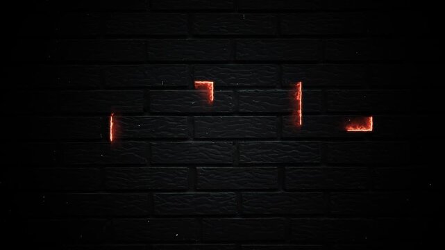 June Text Glowing Neon Month Calendar Animation On Dark Brick Background