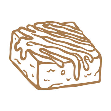 brownies vector illustration