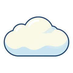 Fototapeta premium Fluffy Cloud Vector Icon