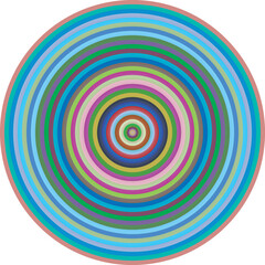 Premium Concentric Multicolored Gradient Circles Abstract Pattern Vector Illustration