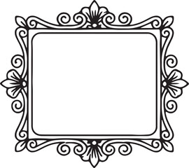 vintage frame with floral ornament