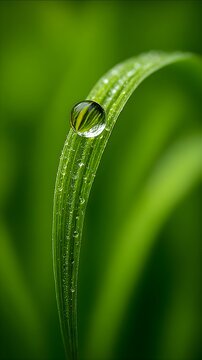 Close-Up of Water Droplet on Leaf
