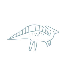 Cute dinosaur in cartoon style. Bold, simple form, trendy colors. Childish flat vector illustration. Dino seamless pattern © NadezdaBarkova