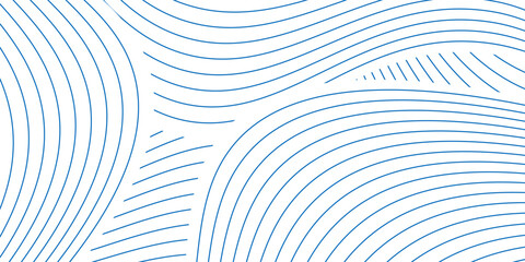 Abstract blue wave lines pattern on white background with space for your text