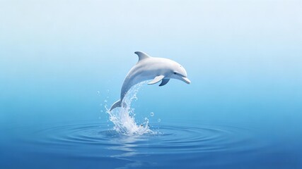Naklejka premium A Powerful Whale Breaching the Ocean Surface