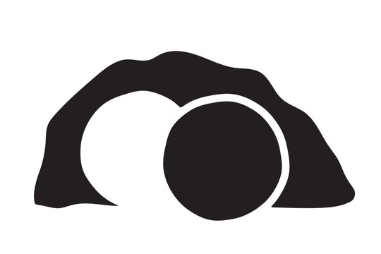 empty tomb of Jesus icon, Easter, Resurrection, Holy Week- vector illustration