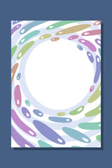 Abstract Swirl Pattern with Pastel Colors, Minimal Hand Drawn Cover Collection