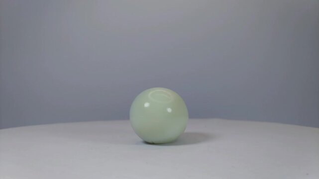 quail eggs without shell, rotating