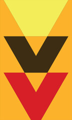 Vector illustration of an abstract triangle background with colorful checkmark and cross symbols representing business choice and design