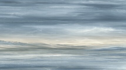 A serene, overcast sky with layered clouds and soft gradients of gray and pale blue, suggesting a calm, cloudy day.