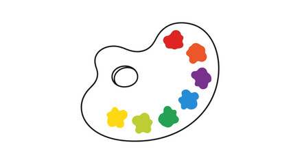 Naklejka premium Color Palette Paint Tray.