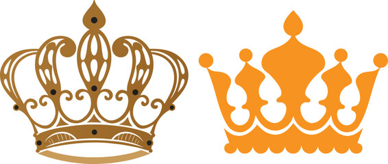 Golden Crown Royal Luxury Vector Illustration © meerobeul
