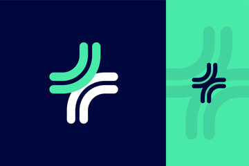 Obraz premium Premium Colorful Medical Logo Modern Healthcare Clinic Hospital Vibrant Brand Identity Vector Template