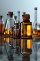 Elegant Bottles of Essential Oils Displayed