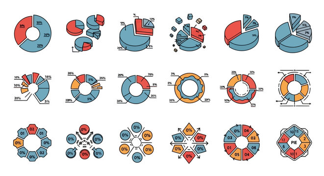 Colorful Infographic Elements and Charts.