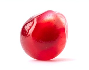 Obraz premium Single Pomegranate Seed Isolated on White Background.