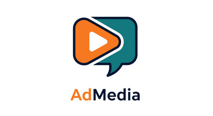 AdMedia Logo with Play Button Symbol 1.