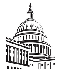 United States Capitol building icon in Washington DC