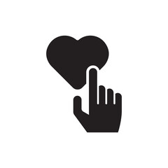 Obraz premium Social Media Like and Heart Engagement Solid Icon