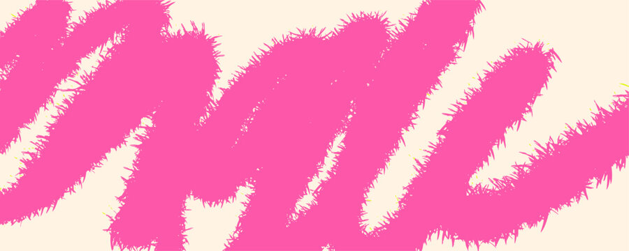 Abstract pink grunge background with bold fuzzy brush strokes on a cream backdrop. Trendy textured backdrop for posters, covers, social media, packaging, web headers, ads, and modern branding layouts.