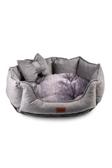 Comfortable pet bed isolated on white background