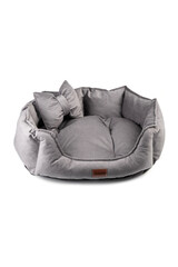 Comfortable pet bed isolated on white background