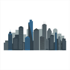 Fototapeta premium Modern city skyline with sleek skyscrapers and urban landscape