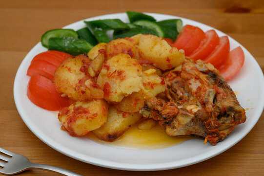 Traditional Georgian Ojakhuri with Chicken - Family Meal