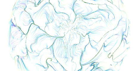 Abstract design with flowing lines. Digital art background. Modern illustration. Unique pattern of lines and colors, art