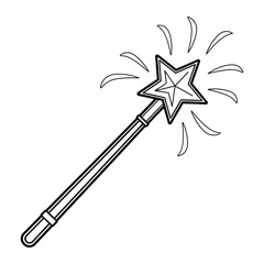 A magic wand with a star on the end © Ashik