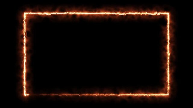  Glowing animated  border intermission stream on  the black background , 4k animation video..