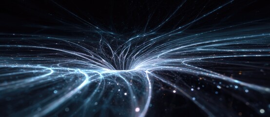 Cosmic whirlpool of light in dark space