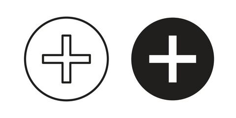 Obraz premium Plus icon. Perfect for app and web interfaces, marketing, etc.