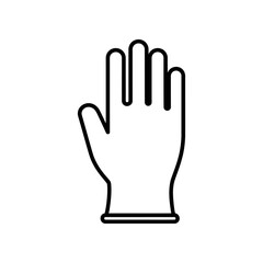 Obraz premium Simple, modern illustration of a hand with four fingers up against a white background.