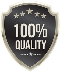 Shield Label Badge Vector for Quality Badges, Guarantee Labels, Award Certification & Trust Seals
